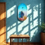 Acrylic Clock Feather Geometric, Elegant Modern Decorative Wall Art for Home & Office - Image 8