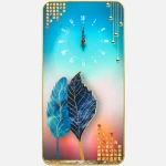 Abstract Clock, Feather Geometric Clock, Modern Decorative Wall Art for Home & Office