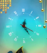 Acrylic Clock Feather Geometric, Elegant Modern Decorative Wall Art for Home & Office - Image 4