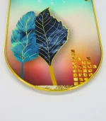 Acrylic Clock Feather Geometric, Elegant Modern Decorative Wall Art for Home & Office - Image 3