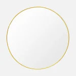 Fluid Mirror 15' Crystal Round Bathroom Mirror for Over Sink, Decorative Circle Mirrors for Living Room, Bedroom.