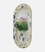 3D Floral wall decor with premium golden border and artificial flowers. Perfect for home & office decoration. - Image 2