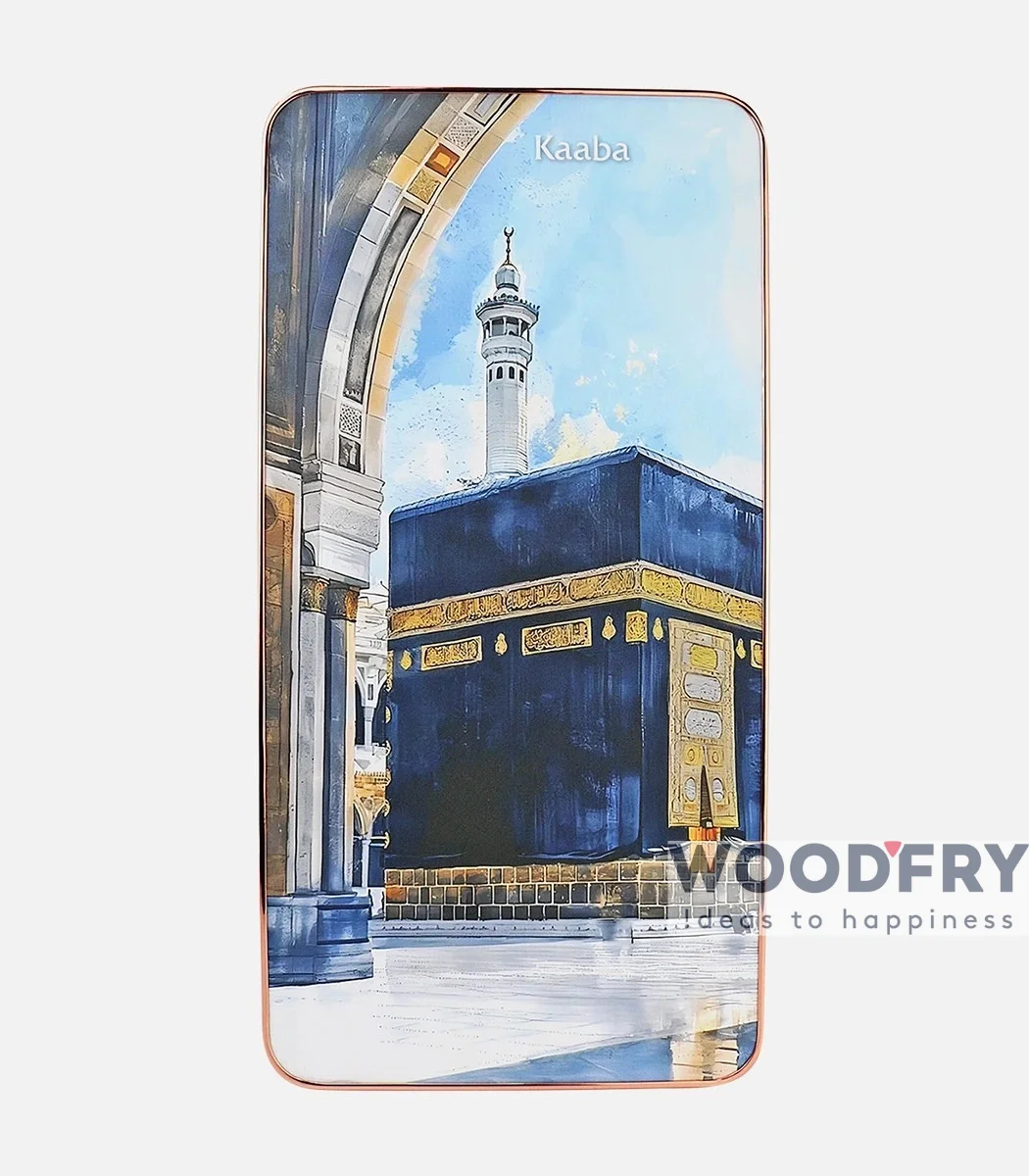 24 Kaaba Islamic Wall Art Frame | Makkah Watercolor Kaaba Poster Premium Islamic Home Decor | Masjid Al Haram Kaaba Artwork - Image 1