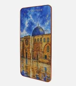Al Aqsa Masjid Islamic Wall Art Frame | Dome of the Rock Watercolor Poster Jerusalem Palestine Islamic Home Decor | Premium Framed Artwork for Living Room - Image 2