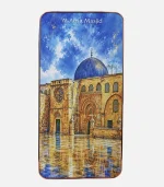 Al Aqsa Masjid Islamic Wall Art Frame | Dome of the Rock Watercolor Poster Jerusalem Palestine Islamic Home Decor | Premium Framed Artwork for Living Room