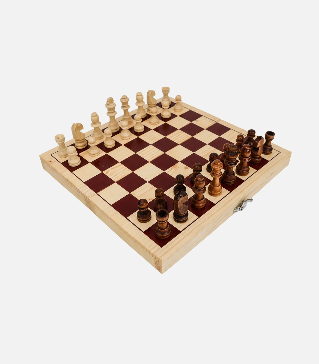 cess2 Premium Solid Wooden Chess Set with Folding Storage Box | Handmade Wooden Chess Board Game | Travel Chess Set - Image 1